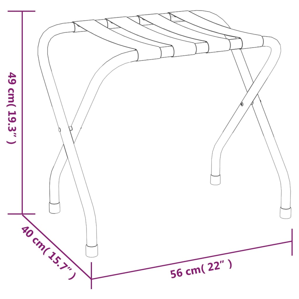 vidaXL Stalak za prtljagu crno-srebrni 56 x 40 x 49 cm