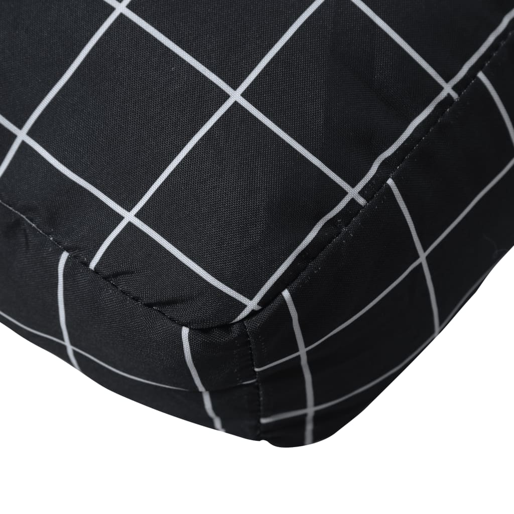 vidaXL Jastuk za palete crni karirani 60 x 60 x 8 cm od tkanine Oxford