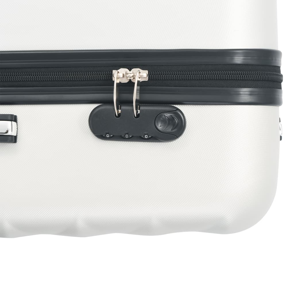 vidaXL 3-dijelni set čvrstih kovčega svjetlosrebrni ABS