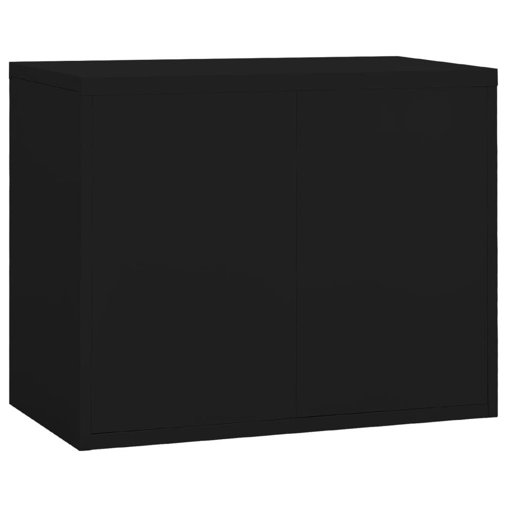 vidaXL Ormarić za spise crni 90 x 46 x 72,5 cm čelični
