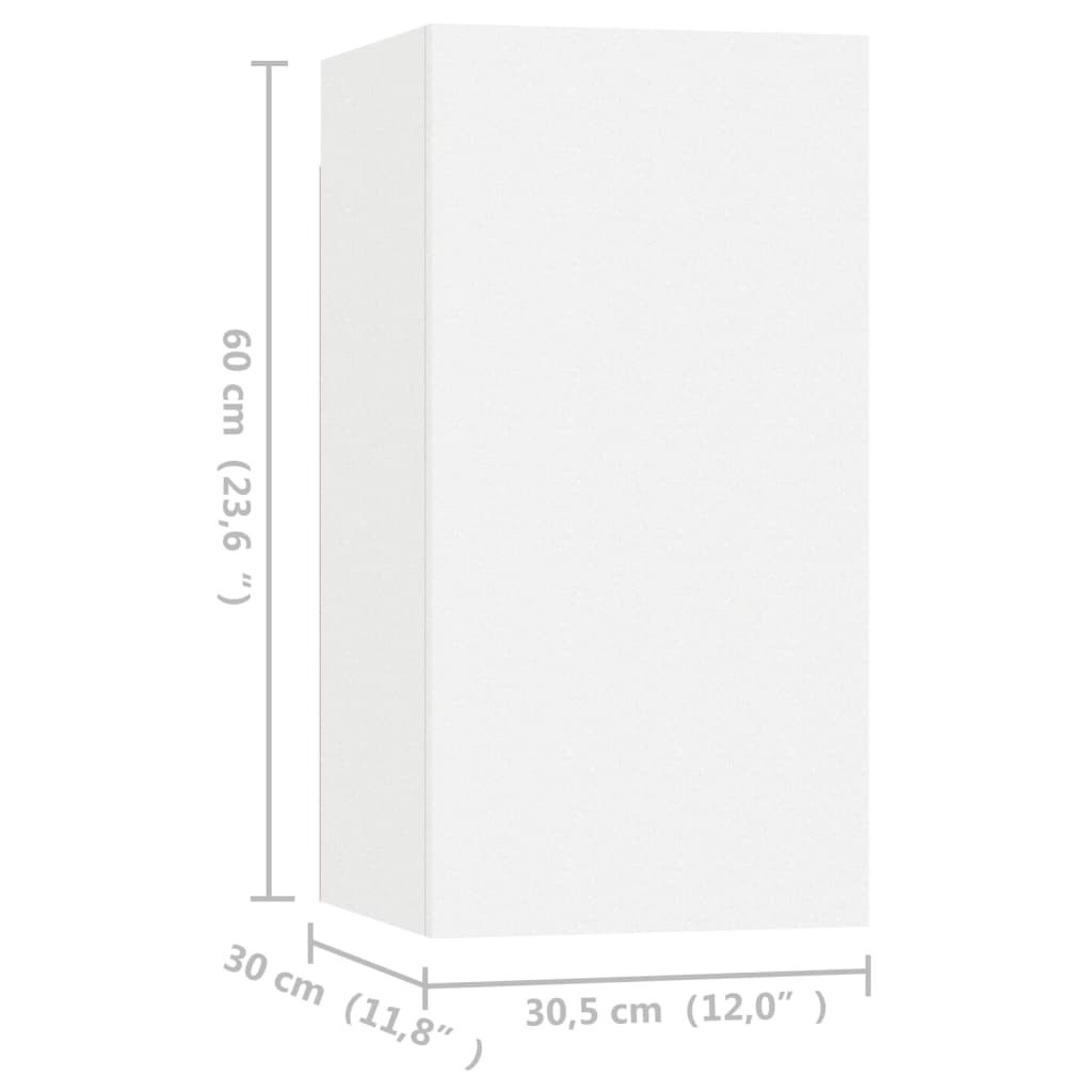 vidaXL TV ormarić bijeli 30,5 x 30 x 60 cm konstruirano drvo