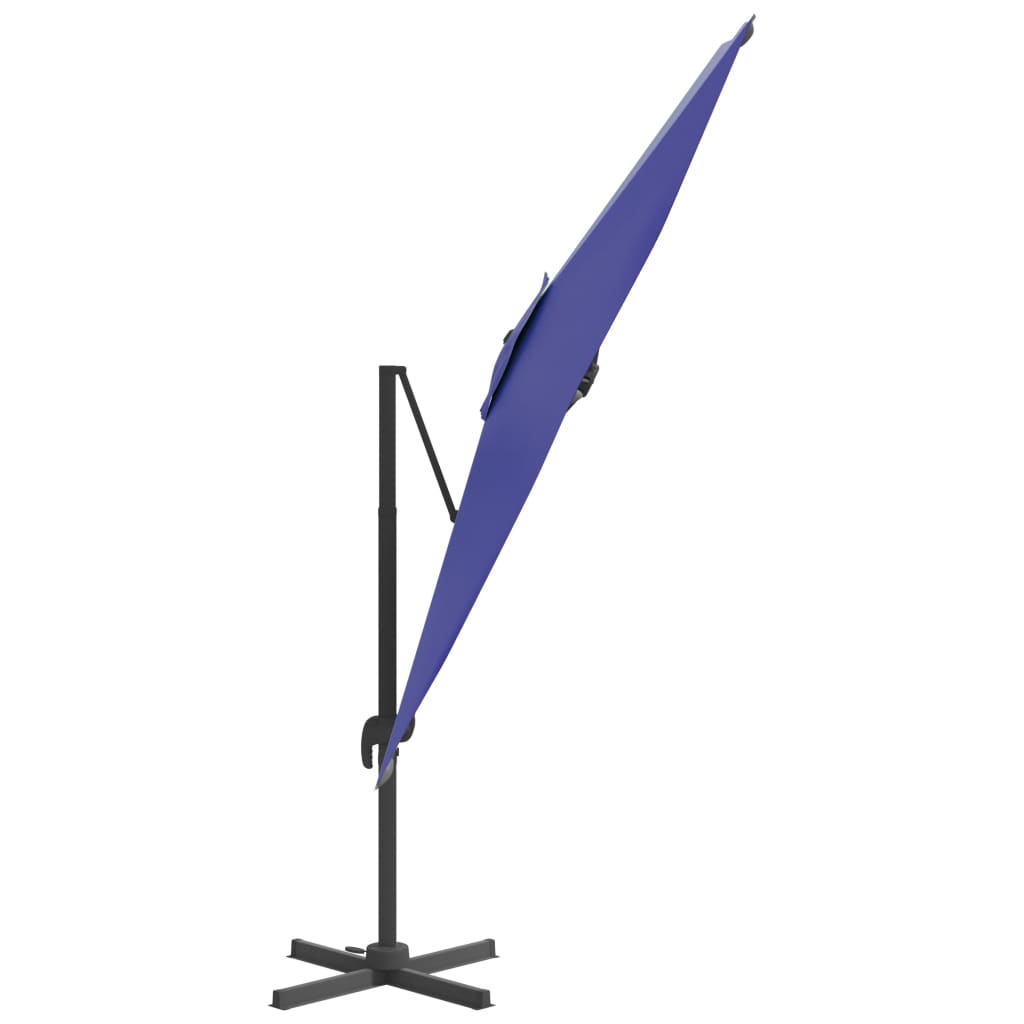 vidaXL Konzolni kišobran s aluminijskim stupom azurnoplavi 400x300 cm