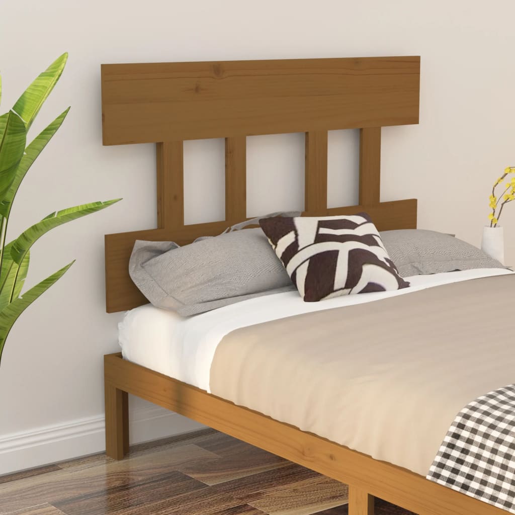 vidaXL Uzglavlje za krevet boja meda 93,5 x 3 x 81 cm masivna borovina