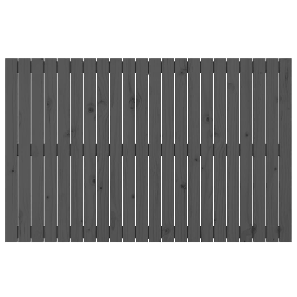 vidaXL Zidno uzglavlje sivo 140x3x90 cm od masivne borovine