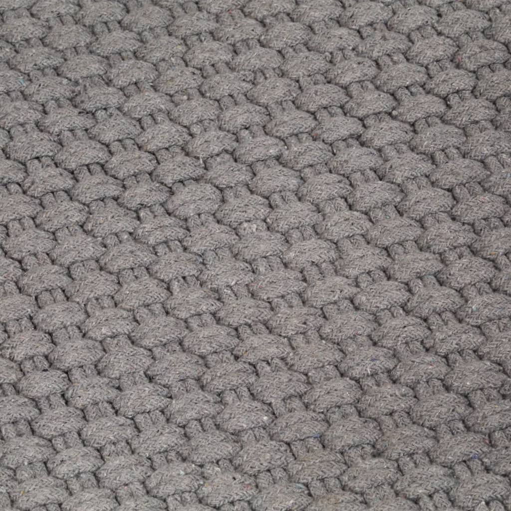 vidaXL Tepih pravokutni sivi 120x180 cm pamučni