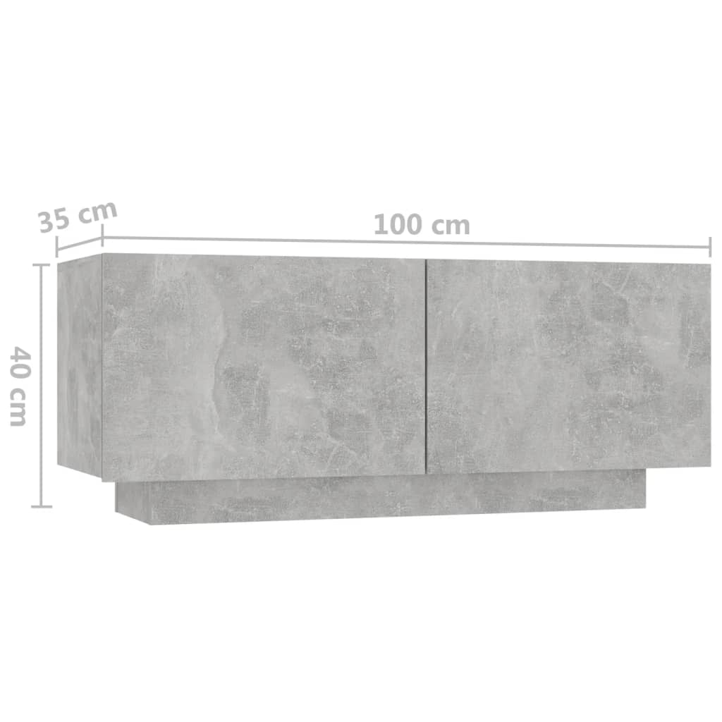 vidaXL Noćni ormarić siva boja betona 100 x 35 x 40 cm od iverice