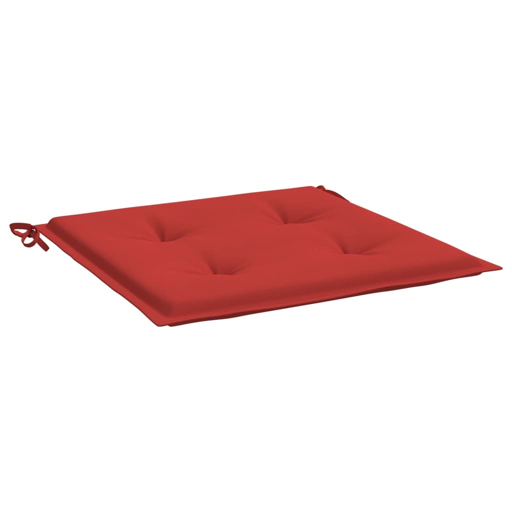 vidaXL Jastuci za vrtne stolice 2 kom crveni 50 x 50 x 3 cm od tkanine