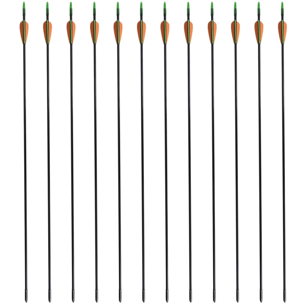 Standardne savijene strijele za luk, 30-inčne, 0,6 cm, 12 komada