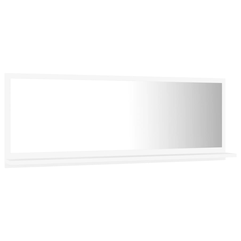 vidaXL Kupaonsko ogledalo bijelo 100 x 10,5 x 37 cm konstruirano drvo