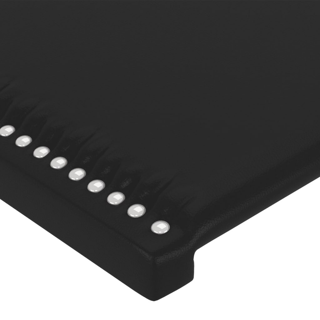 vidaXL LED uzglavlje crno 183 x 16 x 118/128 cm od umjetna koža