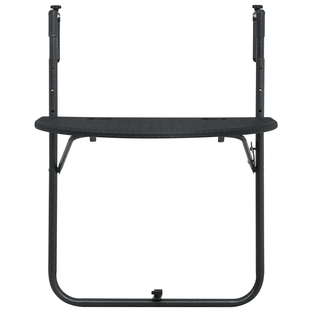 vidaXL Viseći balkonski stol crni 60 x 64 x 83,5 cm plastični