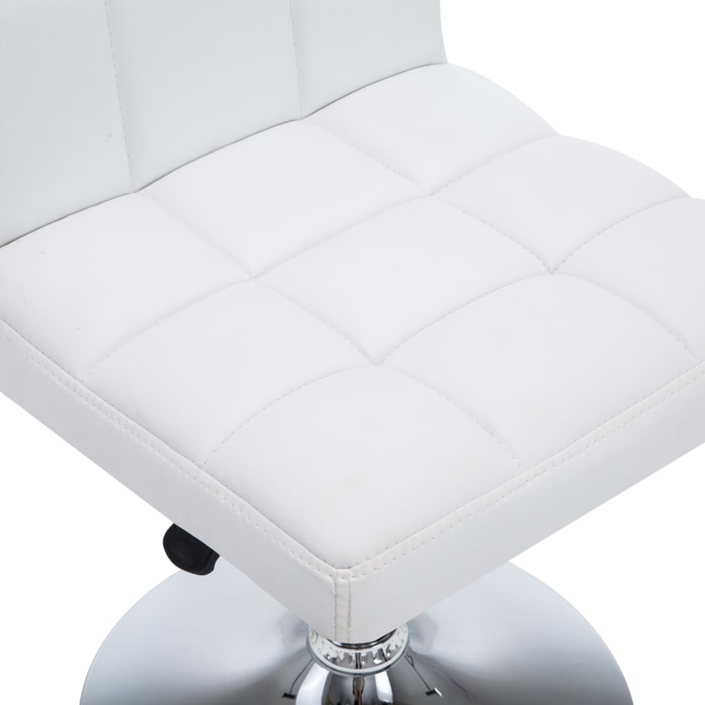 vidaXL Blagovaonske stolice od umjetne kože okretne 6 kom bijele