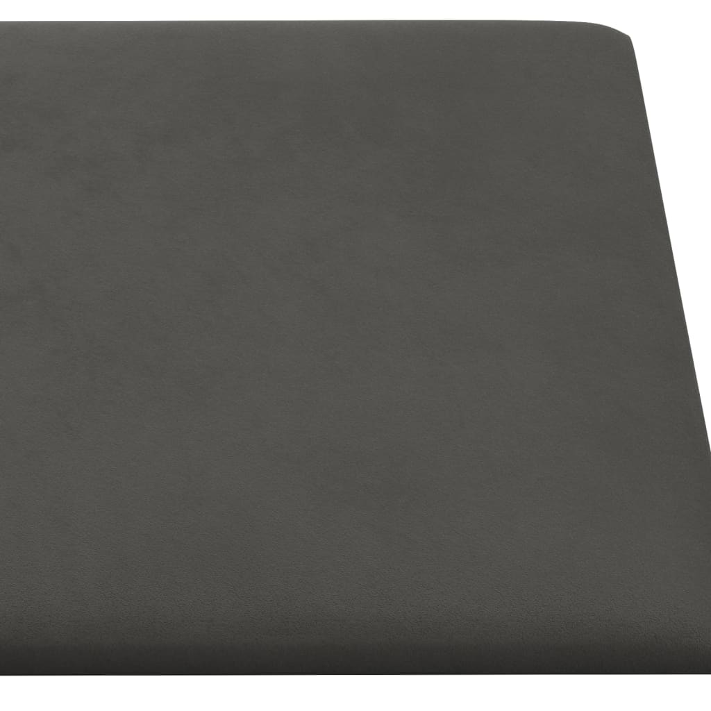 vidaXL Zidne ploče 12 kom tamnosive 30 x 15 cm baršunaste 0,54 m²