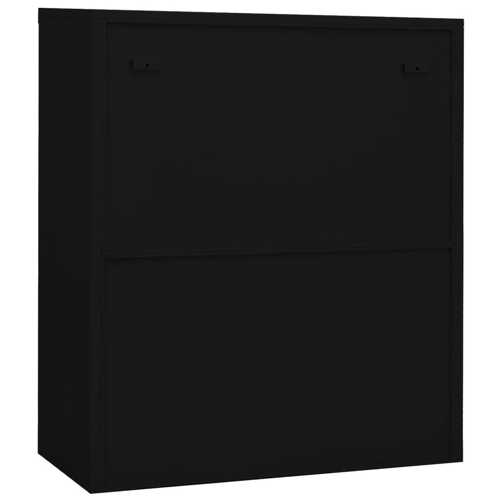vidaXL Uredski ormarić crni 90 x 40 x 105 cm čelični