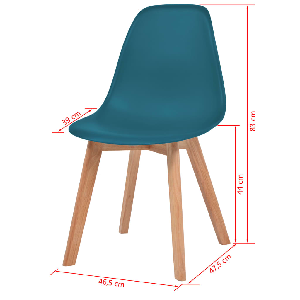 vidaXL Blagovaonske stolice 6 kom tirkizne plastične