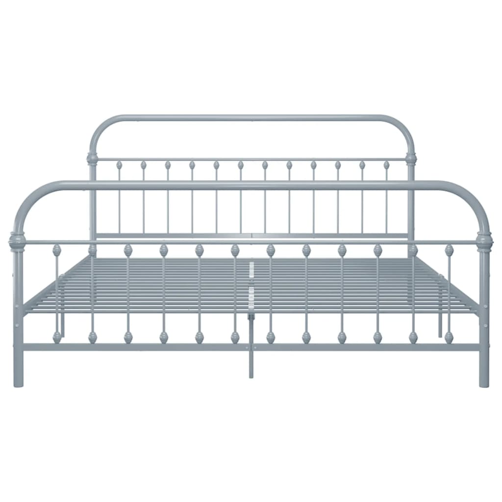 vidaXL Okvir za krevet sivi metalni 180 x 200 cm