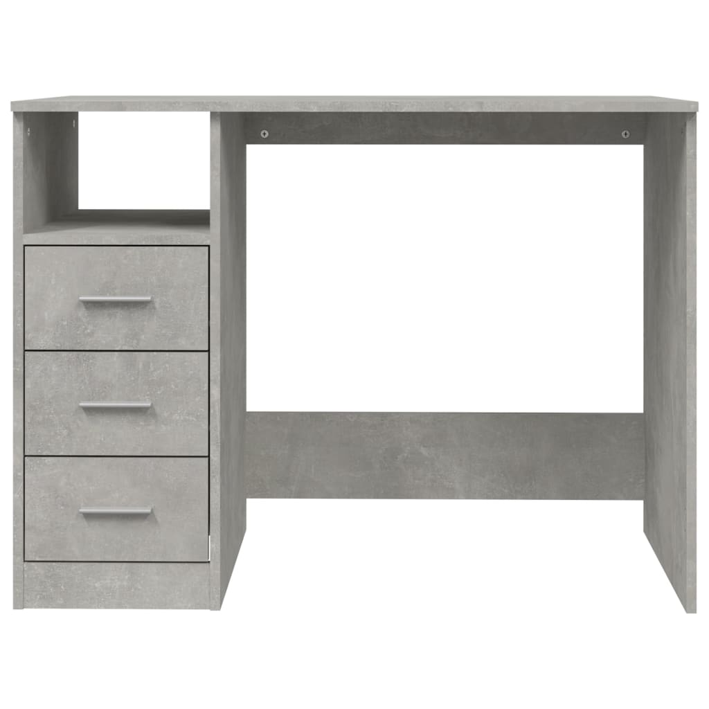vidaXL Radni stol siva boja betona 102x50x76 cm konstruirano drvo