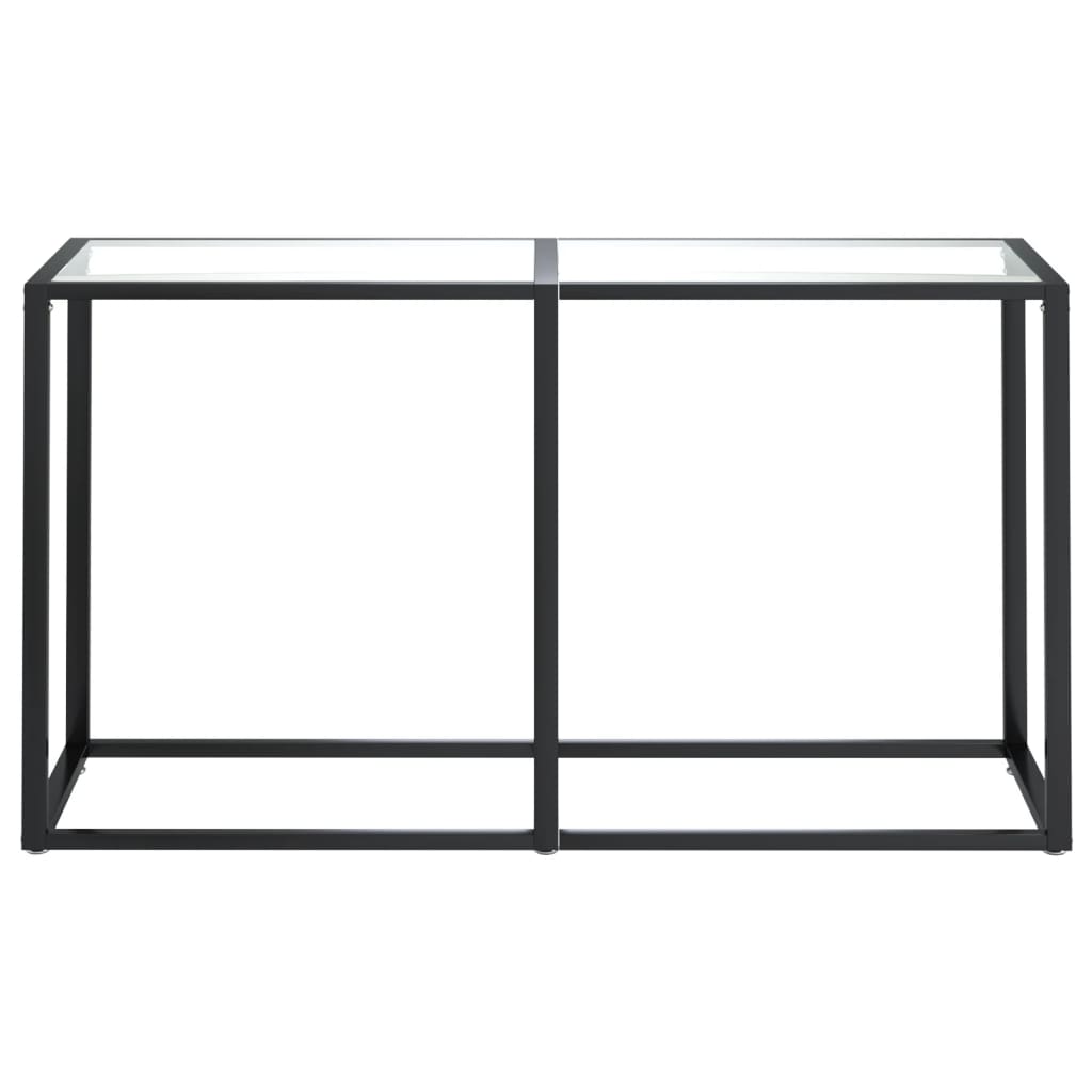 vidaXL Konzolni stol prozirni 140 x 35 x 75,5 cm od kaljenog stakla