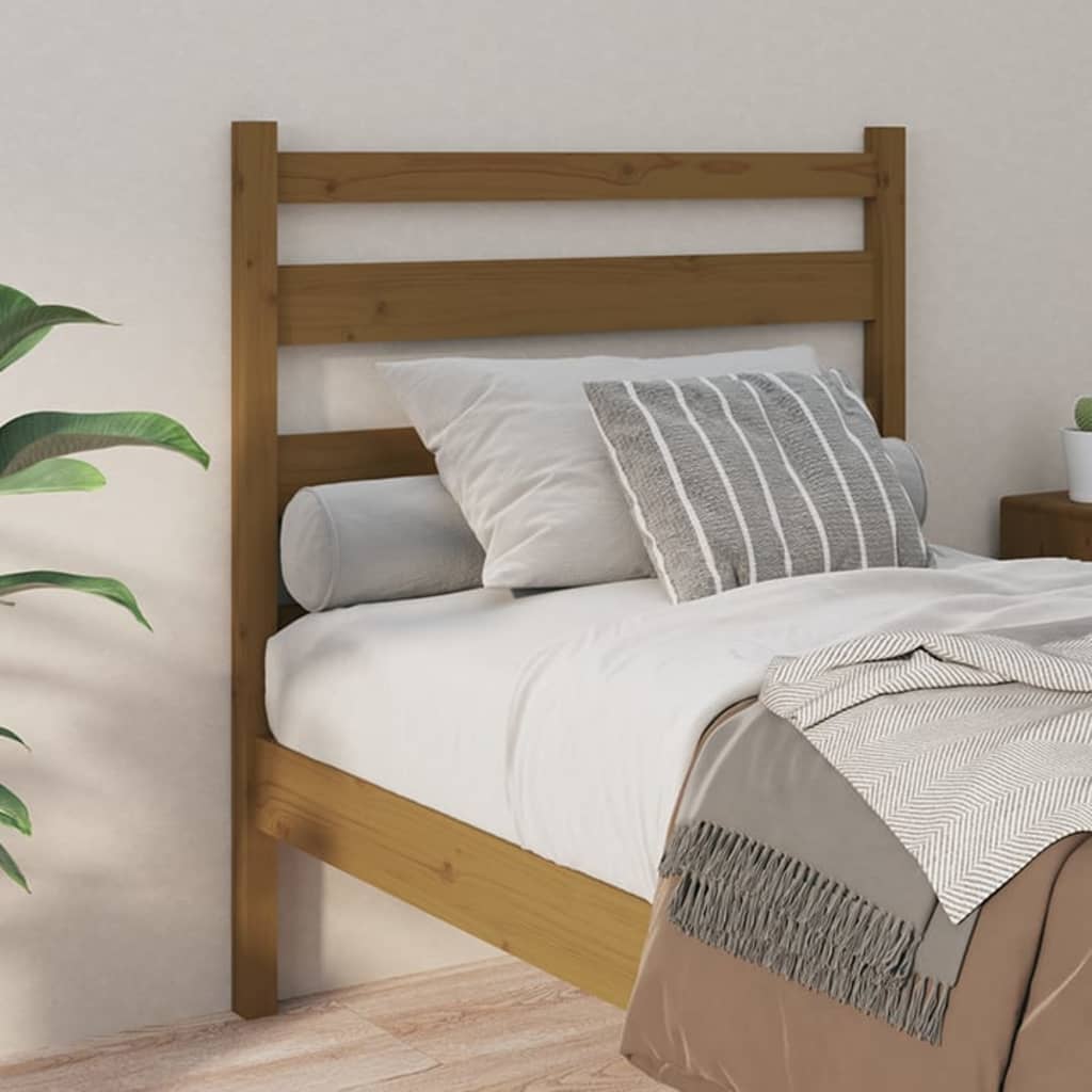 vidaXL Uzglavlje za krevet boja meda 81 x 4 x 100 cm masivna borovina