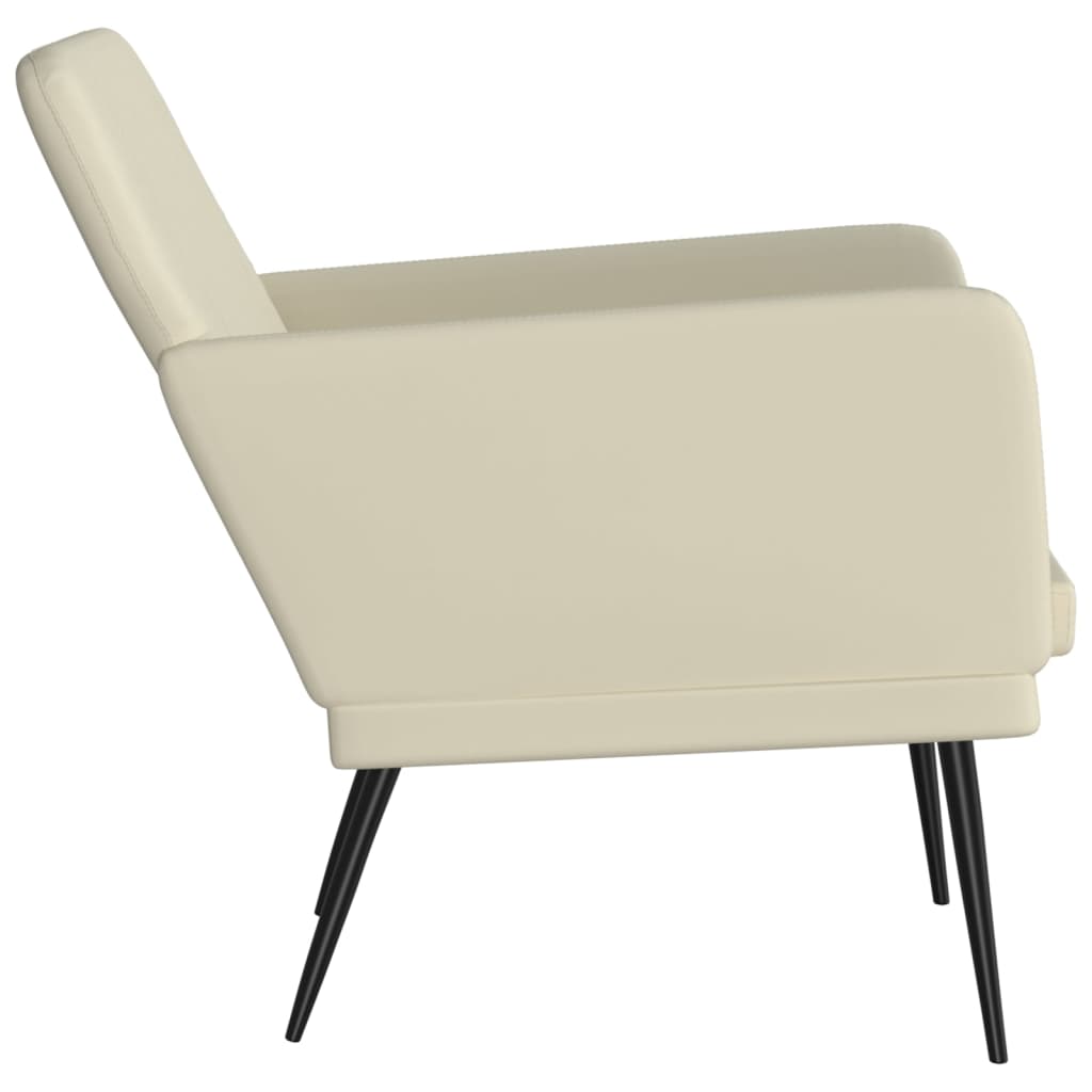 vidaXL Fotelja krem 61 x 78 x 80 cm od umjetne kože