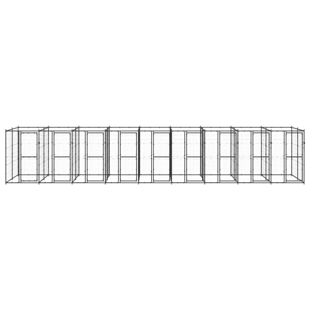 vidaXL Vanjski kavez za pse čelični 21,78 m²