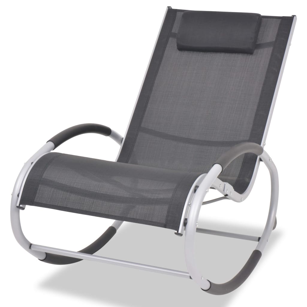 vidaXL Vrtna stolica za ljuljanje od aluminija i tekstilena