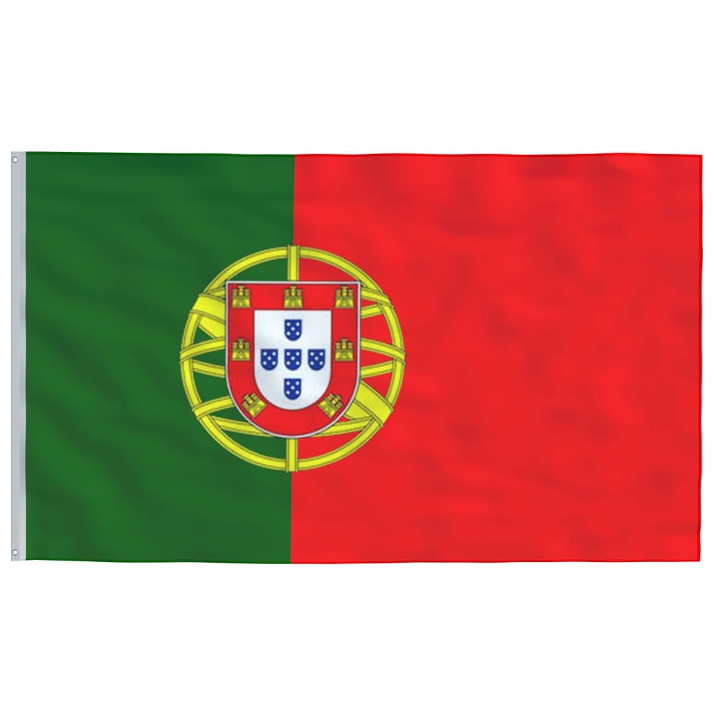 vidaXL Portugalska zastava s aluminijskim stupom 4 m
