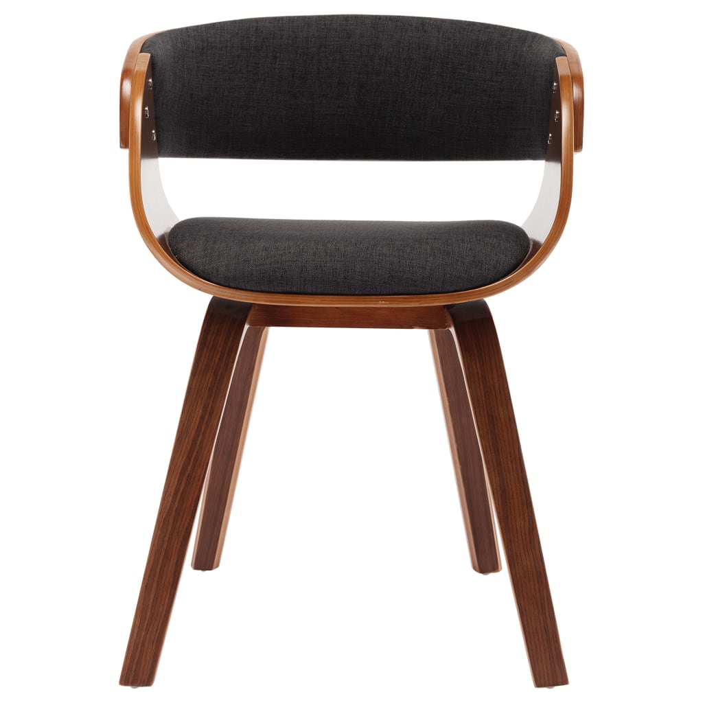 vidaXL Blagovaonska stolica od savijenog drva i tkanine siva