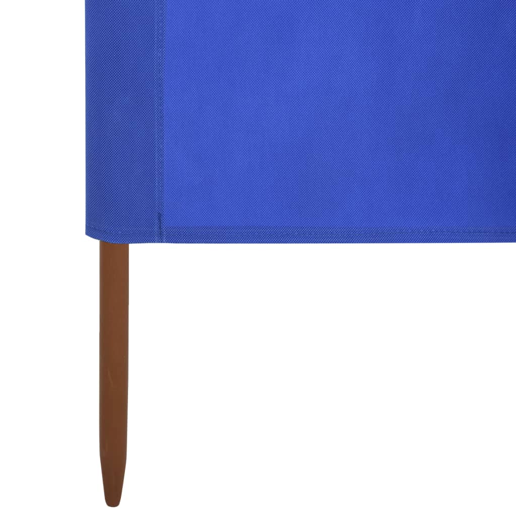 vidaXL Vjetrobran sa 6 panela od tkanine 800 x 120 cm azurno plavi