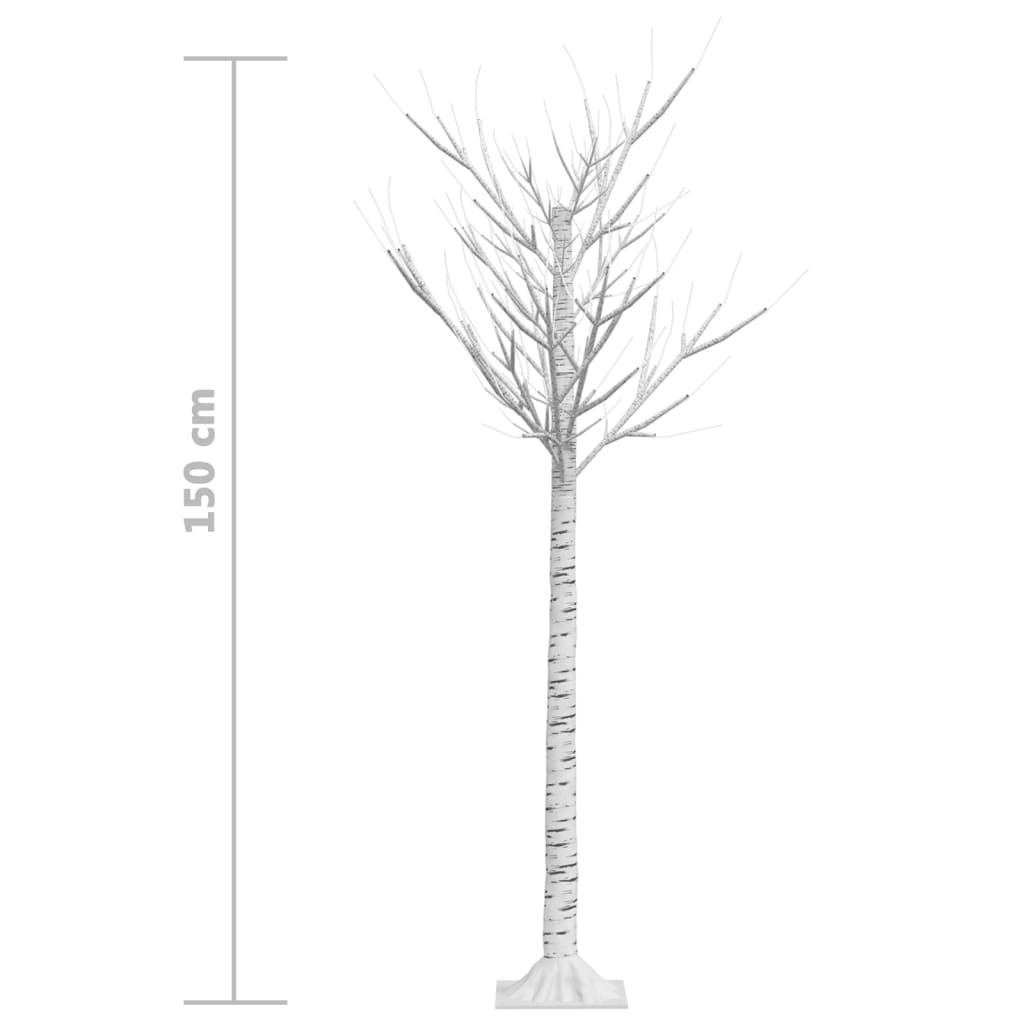 vidaXL Božićno drvce 140 LED žarulja 1,5 m šarene s izgledom vrbe