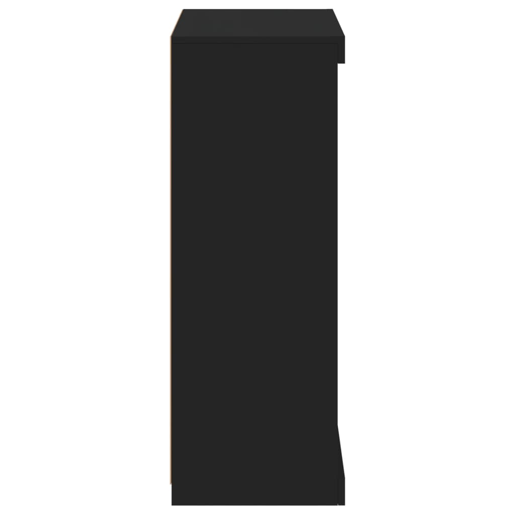vidaXL Komoda s LED svjetlima crna 60,5x37x100 cm