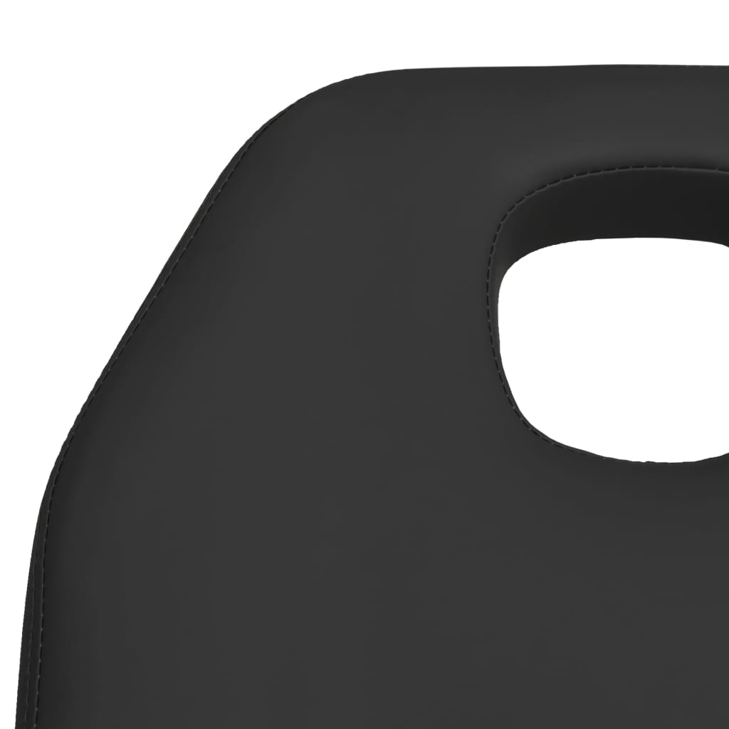 vidaXL Masažni stol crni 180 x 62 x (86,5 - 118) cm