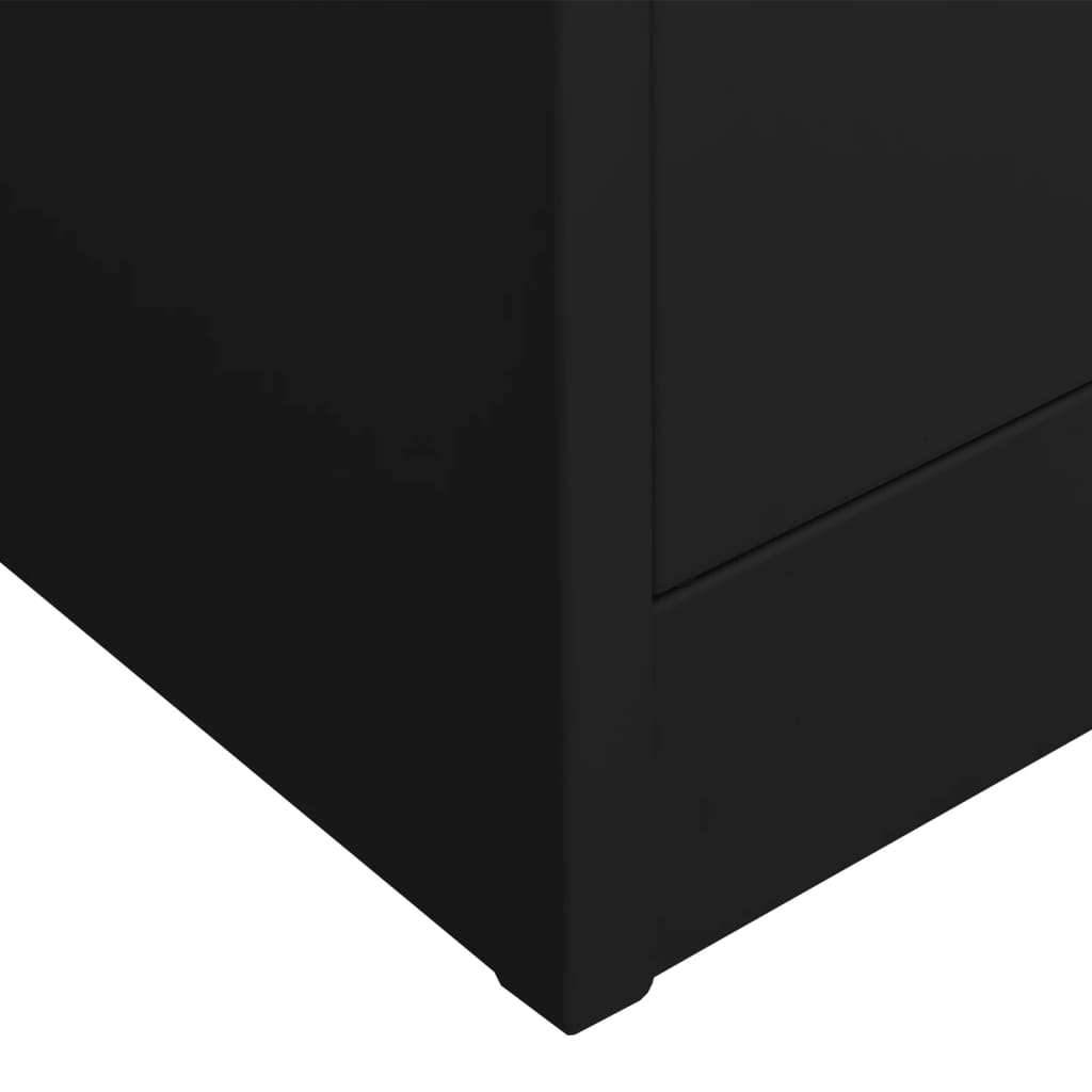 vidaXL Uredski ormarić crni 90 x 40 x 180 cm čelični