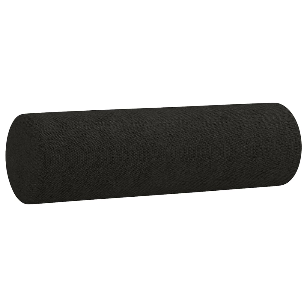 vidaXL Dvosjed s ukrasnim jastucima crni 120 cm od tkanine