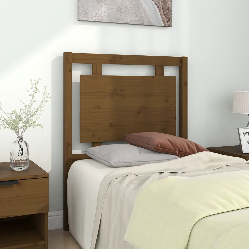 vidaXL Uzglavlje za krevet boja meda 80,5x4x100 cm od masivne borovine