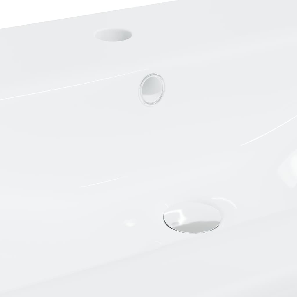 vidaXL Ugradbeni umivaonik sa slavinom 81x39x18 cm keramički bijeli