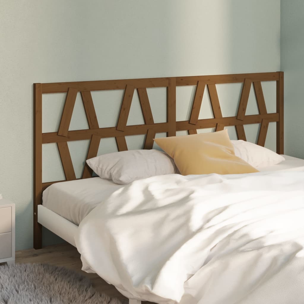vidaXL Uzglavlje za krevet boja meda 186 x 4 x 100 cm masivna borovina