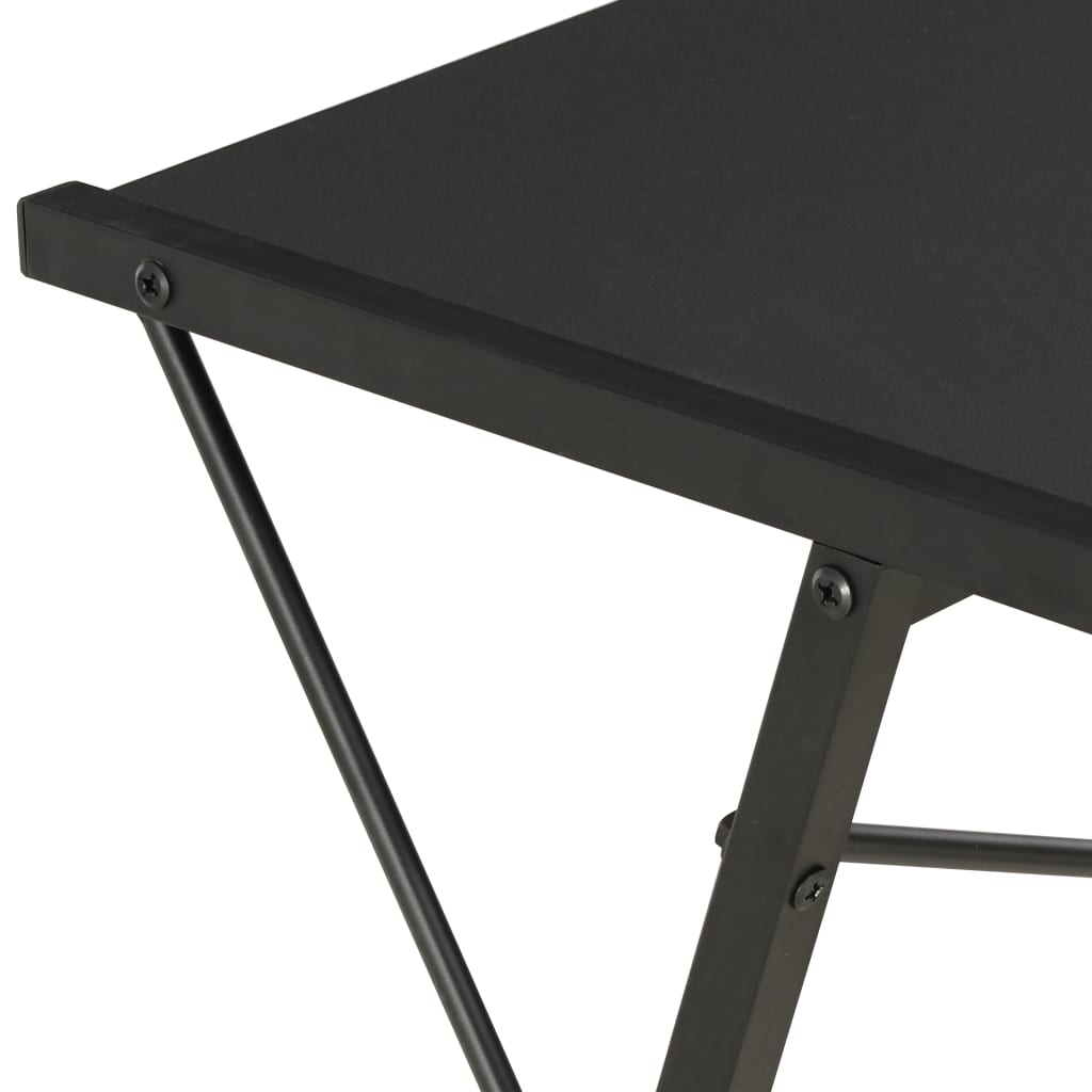 vidaXL Radni stol s policom crni 116 x 50 x 93 cm