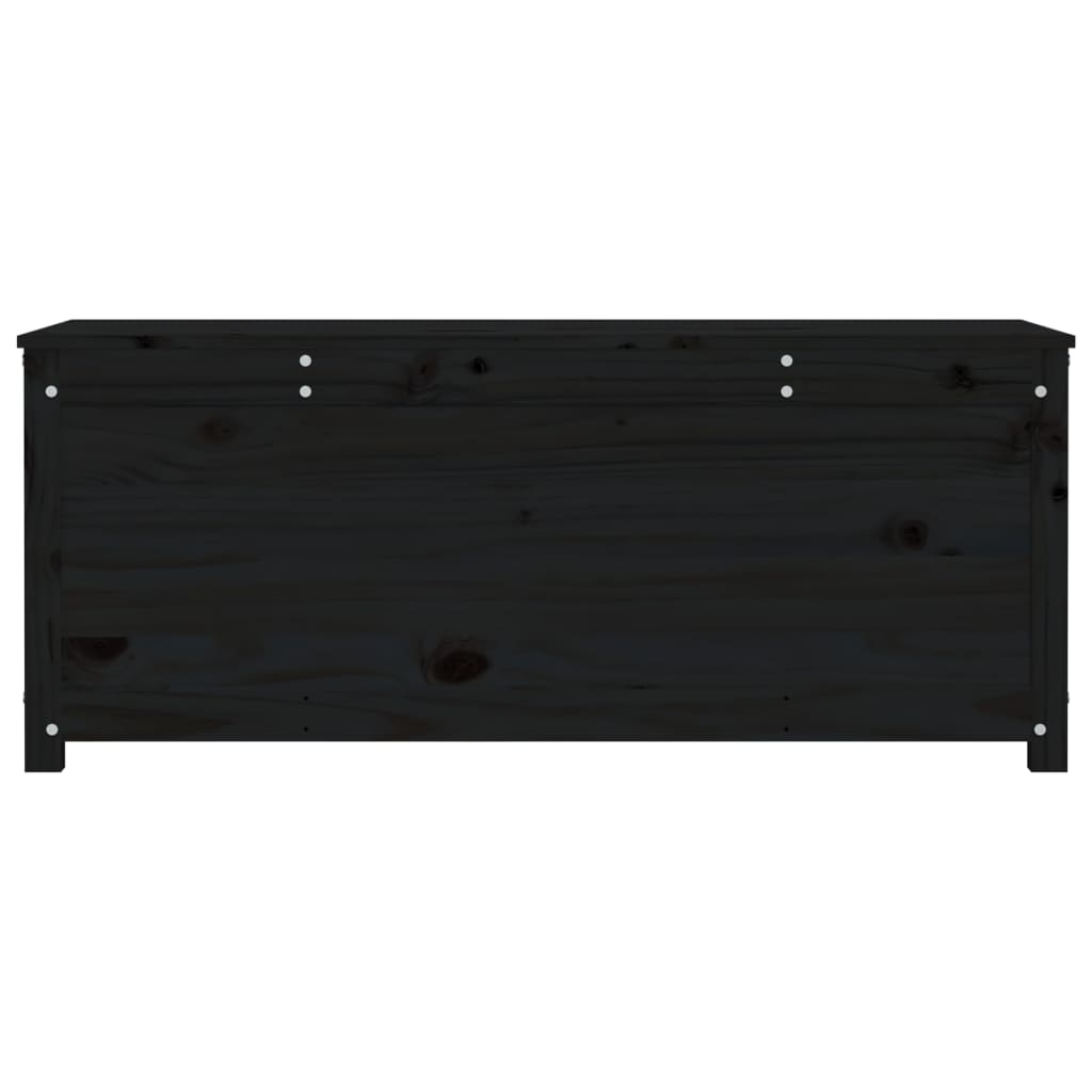 vidaXL Kutija za pohranu crna 110x50x45,5 cm od masivne borovine