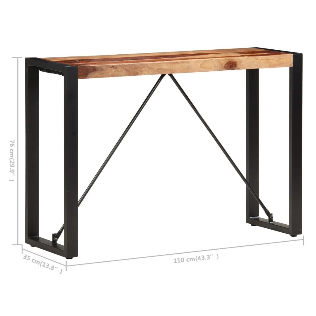vidaXL Konzolni stol 110 x 35 x 76 cm od masivnog drva šišama