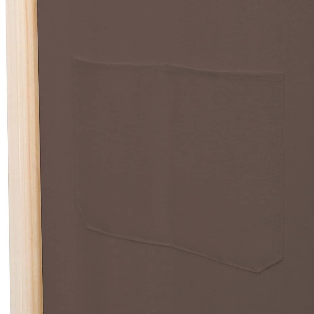 vidaXL Sobna pregrada sa 6 panela od tkanine 240 x 170 x 4 cm smeđa