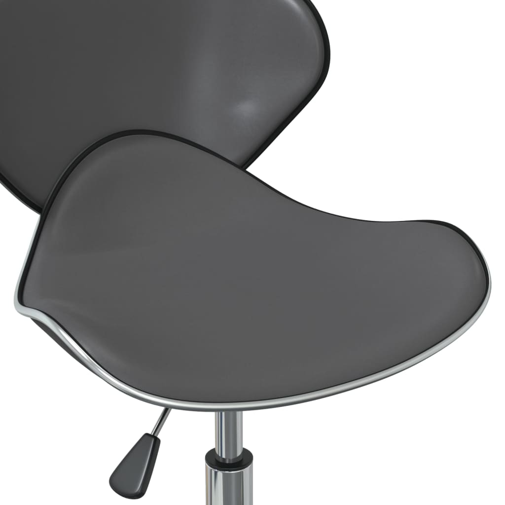 vidaXL Okretne blagovaonske stolice od umjetne kože 2 kom sive