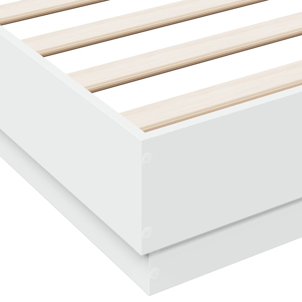 vidaXL Okvir kreveta bijeli 140 x 200 cm od konstruiranog drva