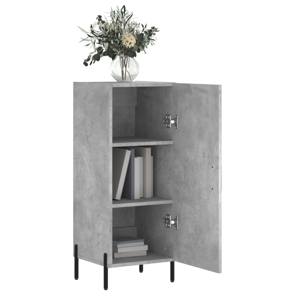 vidaXL Komoda siva boja betona 34,5x34x90 cm od konstruiranog drva
