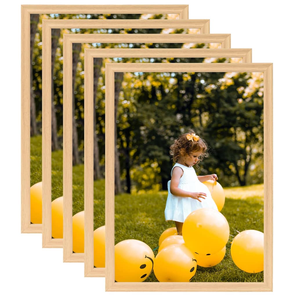 vidaXL Okviri za fotografije 5 kom boja hrasta za zid/stol 59,4x84 cm