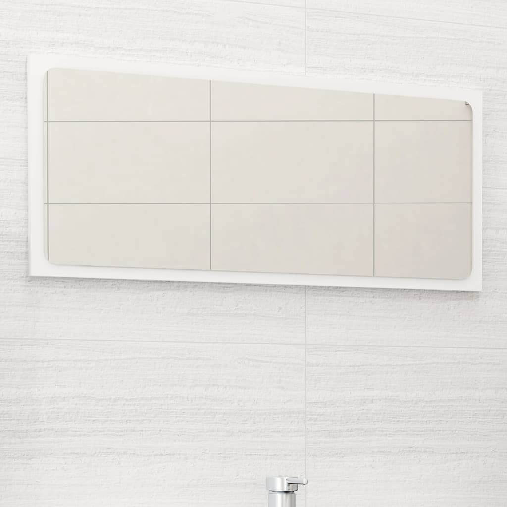 vidaXL Kupaonsko ogledalo bijelo 80 x 1,5 x 37 cm konstruirano drvo