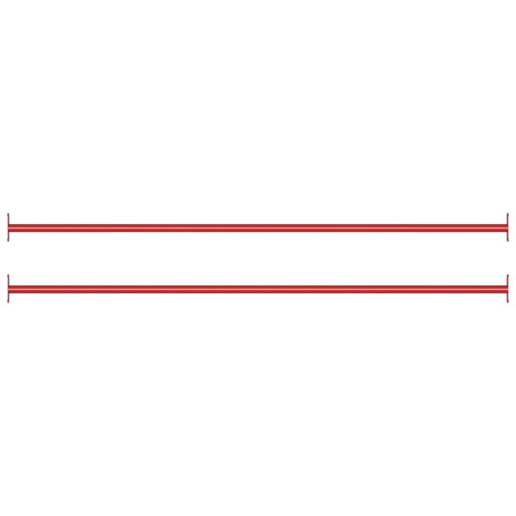 vidaXL Prečke za prevrtanje 2 kom 125 cm čelične crvene