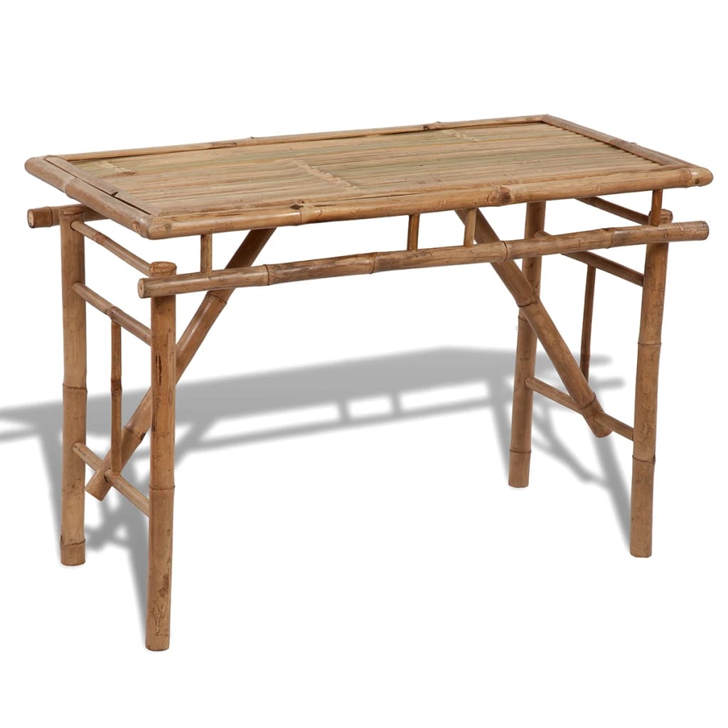 vidaXL Vrtni sklopivi stol od bambusa 120 x 50 x 77 cm