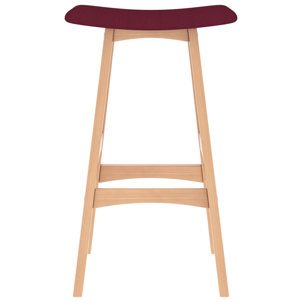 vidaXL Barski stolci od tkanine 2 kom crvena boja vina