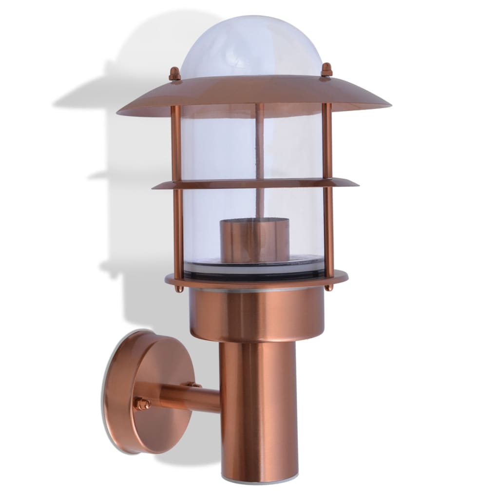 vidaXL Vanjska zidna svjetiljka od nehrđajućeg čelika bakrena